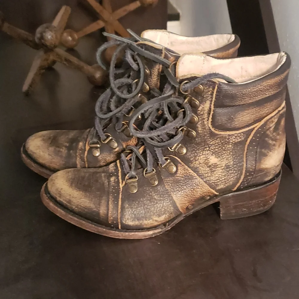 Freebird by Steven Gage Combat Boots Black 6 - Picture 3 of 6